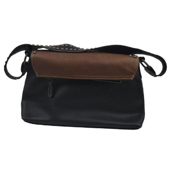 Blazin Roxx Faux Leather Large Rhinestone Cross Handbag Over Shoulder Purse - Picture 4 of 7